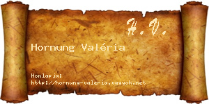 Hornung Valéria névjegykártya